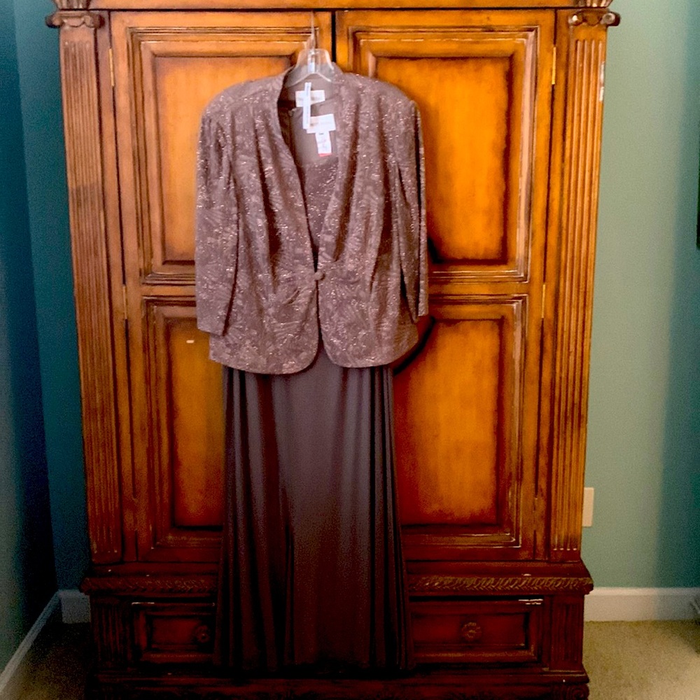 Vintage Evening Gown with sparkly matching jacket.